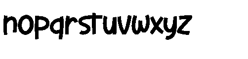 Comfy Quacky Regular Font LOWERCASE