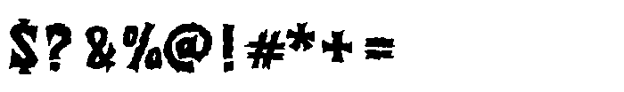 Comic Black Metal Font OTHER CHARS