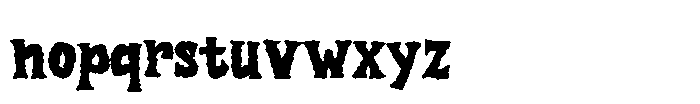 Comic Black Metal Font LOWERCASE