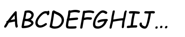 Comic Sans Pro Italic Font UPPERCASE