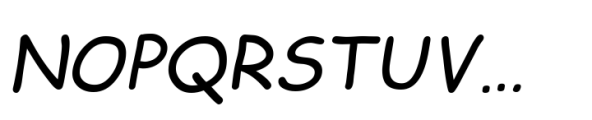 Comic Sans Pro Italic Font UPPERCASE