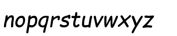 Comic Sans Pro Italic Font LOWERCASE