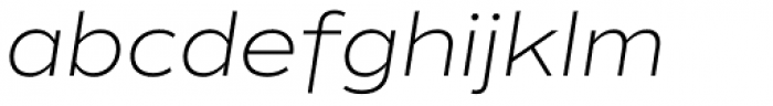Commuters Sans Extra Light Italic Font LOWERCASE