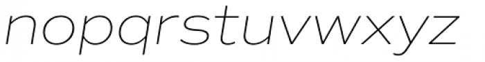 Commuters Sans Thin Italic Font LOWERCASE