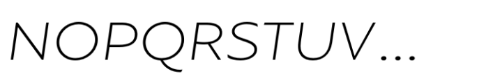 Compasso Extra Light Italic Extended Font UPPERCASE