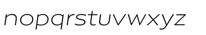 Compasso Extra Light Italic Extended Font LOWERCASE