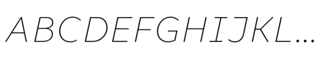 Compiler Extra Light Italic Font UPPERCASE