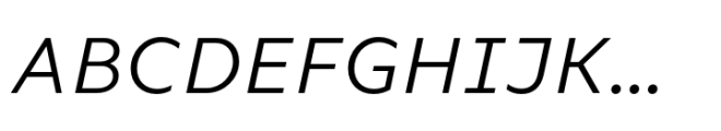 Compiler Regular Italic Font UPPERCASE