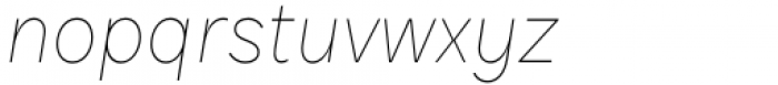 Compita Thin Italic Font LOWERCASE