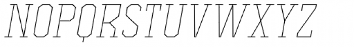 Comply Slab Thin Italic Font LOWERCASE