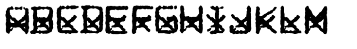 Computer Typewriter Cross Font UPPERCASE