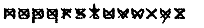 Computer Typewriter Cross Font LOWERCASE