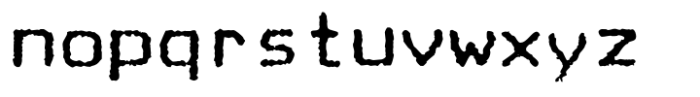 Computer Typewriter Regular Font LOWERCASE