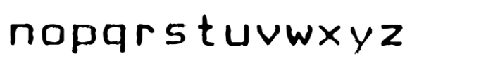Computer Typewriter SVG Font LOWERCASE
