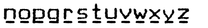Computer Typewriter Under Font LOWERCASE