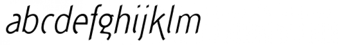 Concept Sans Condensed Light Italic Font LOWERCASE
