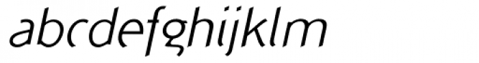 Concept Sans Light Italic Font LOWERCASE