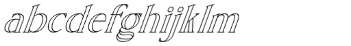 Concetta Kalvani Outline Oblique Font LOWERCASE