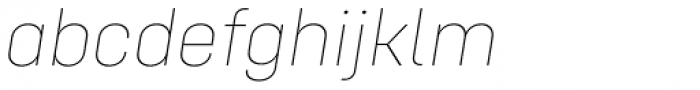 Config Alt Thin Italic Font LOWERCASE