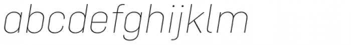 Config Thin Italic Font LOWERCASE