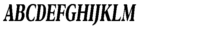 Confirm Serif Black Condensed Italic Font UPPERCASE