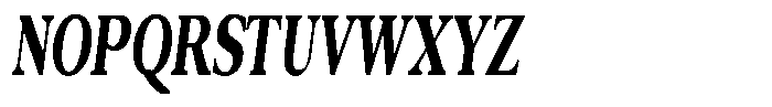 Confirm Serif Black Condensed Italic Font UPPERCASE