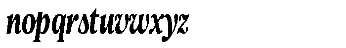 Confirm Serif Black Condensed Italic Font LOWERCASE