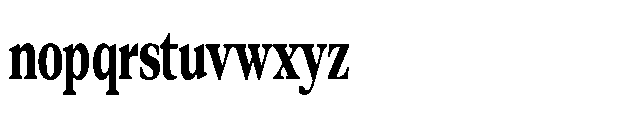 Confirm Serif Black Condensed Font LOWERCASE