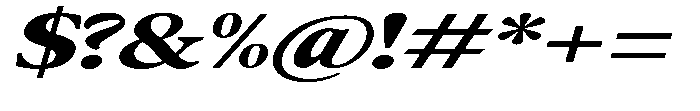 Confirm Serif Black Expanded Italic Font OTHER CHARS