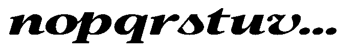 Confirm Serif Black Expanded Italic Font LOWERCASE