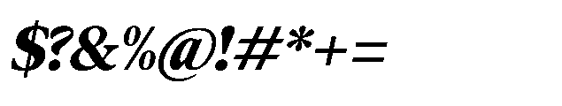 Confirm Serif Black Italic Font OTHER CHARS