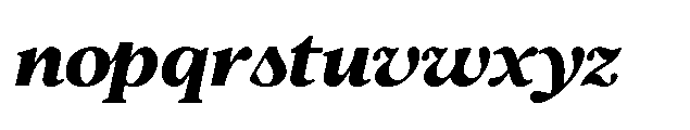 Confirm Serif Black Italic Font LOWERCASE