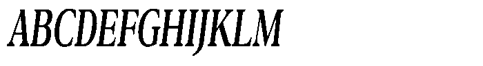 Confirm Serif Bold Condensed Italic Font UPPERCASE