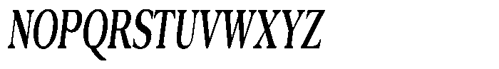 Confirm Serif Bold Condensed Italic Font UPPERCASE