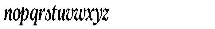 Confirm Serif Bold Condensed Italic Font LOWERCASE