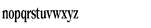 Confirm Serif Bold Condensed Font LOWERCASE