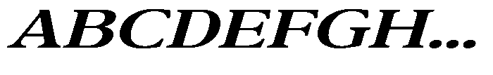 Confirm Serif Bold Expanded Italic Font UPPERCASE