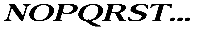 Confirm Serif Bold Expanded Italic Font UPPERCASE