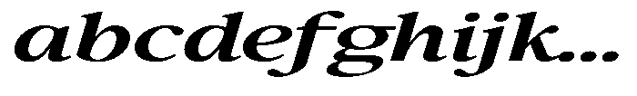 Confirm Serif Bold Expanded Italic FONT