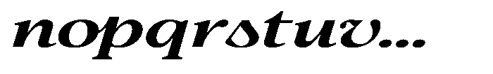 Confirm Serif Bold Expanded Italic Font LOWERCASE