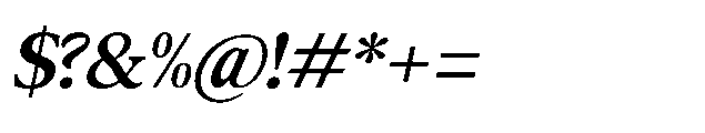 Confirm Serif Bold Italic Font OTHER CHARS