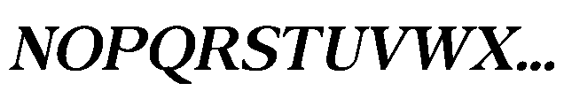 Confirm Serif Bold Italic Font UPPERCASE