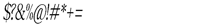 Confirm Serif Condensed Italic Font OTHER CHARS