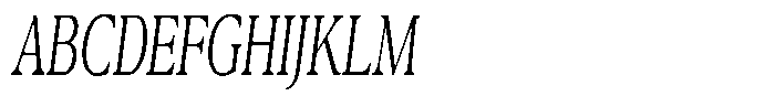 Confirm Serif Condensed Italic Font UPPERCASE