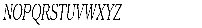 Confirm Serif Condensed Italic Font UPPERCASE