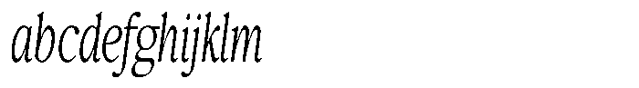 Confirm Serif Condensed Italic FONT