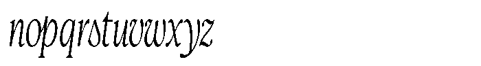 Confirm Serif Condensed Italic Font LOWERCASE