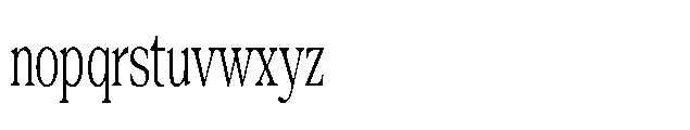 Confirm Serif Condensed Font LOWERCASE