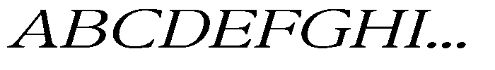 Confirm Serif Expanded Italic Font UPPERCASE