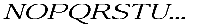 Confirm Serif Expanded Italic Font UPPERCASE